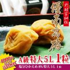お歳暮 お歳暮ギフト 御歳暮 歳暮  紀州南高梅 塩分８％ 優南高梅 ５Ｌ １粒（３２g）  お年賀 年賀  御年賀 送料無料 高級 ギフト 人気 おすすめ
