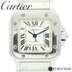 Cartier カルティエ サントスガルベSM シルバー ギョーシェ文字盤 レディース ウォッチ 腕 ...