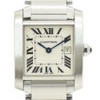 カルティエ CARTIER 腕時計 タンクフランセーズMM ボーイズサイズ 白文字盤 QZ SS×シ ...