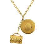 Yahoo! Yahoo!ショッピング(ヤフー ショッピング)CHANEL シャネル 帽子 マトラッセバッグ ネックレス ヴィンテージアクセサリー  GP ゴールド レディース 中古 送料無料