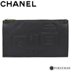 CHANEL/ Chanel Novelty cosme сумка черный × Gold металлические принадлежности б/у 