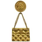 Yahoo! Yahoo!ショッピング(ヤフー ショッピング)シャネル CHANEL ココマーク コイン マトラッセ バッグ モチーフ ブローチ 29 ヴィンテージアクセサリー GP×ゴールド レディース 中古 送料無料