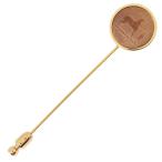 エルメス HERMES ピンブローチ コロゾ GP ピンクゴールド×ブラウン系 レディース 中古 送料無料