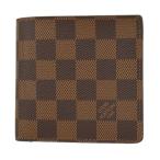ルイ・ヴィトン LOUIS VUITTON 二つ折り財布 ダミエ・エベヌ ポルトフォイユ・マルコ N61675 ユニセックス 中古 送料無料