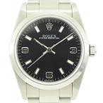 ロレックス ROLEX 腕時計 オイスターパーペチュアル ボーイズウォッチ 男女兼用 黒文字盤 シル ...