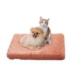 Hanacat ペットベッド 犬マット クッション性 毛足の長いシャギー あったか 足腰の弱い老犬・子犬に最適 多頭用 スクエア型 中型犬 猫用 50