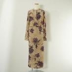 AMERI Ame liDRY FLOWER VELOUR DRESS цветок Velo адрес One-piece длинный кардиган выставить длинный рукав 