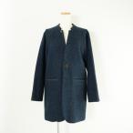 pallas palace パラスパレス ウール チェスターコート アウター ネルーカラー 紺