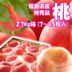 桃 福島県 献上桃の郷 桑折町産 特秀品桃 2.7kg箱(7〜15玉) 家庭用 小玉 8月下旬以降-9月中旬頃まで発送 ふくしまプライド。体感キャンペーン（果物/野菜）