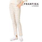 ショッピングモコモコ 福助 公式 ファイバーダウンパンツ アウター 10分丈  FRANTICA 無地 L09-2301 婦人 女性 フクスケ fukuske