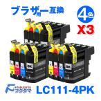 LC111-4PK ブラザー プリンター インク 4色セット×3set LC111 4PK Brother 互換インクカートリッジ MFC-J727D DCP-J557N DCP-J552N MFC-J987DN MFC-J720D