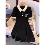  Golf одежда рубашка One-piece Polo One-piece Golf One-piece Flare плиссировать теннис одежда вентиляция . пот короткий рукав A линия надеты .. летний polo