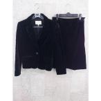 * NATURAL BEAUTY велюр колени длина одиночный жакет юбка выставить верх и низ размер M черный женский P