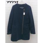 # ABAHOUSE ecru Abahouse ecru длинный рукав no color пальто размер 36 темно-синий женский 