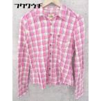 ◇ HOLLISTER ホリスター チェック 長袖 シャツ S アイボリー系 ピンク レディース