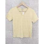 * Eddie Bauer Eddie Bauer V шея футболка cut and sewn S желтый #