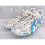 * ASICS Asics TTP744 наземный шиповки обувь 26.5cm белый голубой #