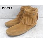 ショッピングミネトンカ ◇ MINNETONKA ミネトンカ フリンジ ブーツ 23.5cm相当 ブラウン レディース