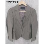 ◇ UNITED ARROWS ユナイテッドアローズ リネン混 長袖 ジャケット サイズ38 ブラウン レディース