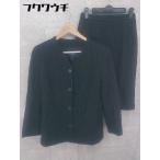 * nino cerrutinino cell ti шелк . колени длина одиночный юбка костюм выставить верх и низ размер 38 черный женский 