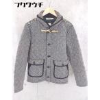 # CONFIRM темно синий ферма длинный рукав стеганое пальто размер L черный белый мужской 