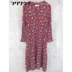 ◇ Sonny Label サニーレーベル URBAN RESEARCH 花柄 フラワー 長袖 ロング ワンピース FREE レッド ホワイト レディース