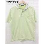 ◇ JOSEPH ABBOUD ジョセフ アブード 鹿の子 半袖 ポロシャツ サイズL グリーン メンズ