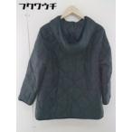 * JURIAE Giulia проверка f-ti длинный рукав стеганое пальто размер LL оттенок зеленого женский 