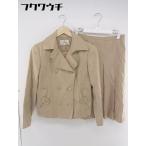 * TRUSSARDI Trussardi колени длина юбка жакет выставить верх и низ размер 38 бежевый женский 