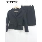 * CALFIT в тонкую полоску колени длина одиночный юбка костюм выставить верх и низ размер 7 черный женский 