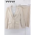 # INED Ined 1B колени внизу длина одиночный юбка жакет выставить верх и низ размер 11 оттенок бежевого женский 