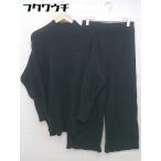 # FREAK'S STORE хлопок вязаный брюки с высоким воротником свитер выставить верх и низ размер F черный женский 