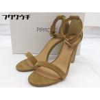 ◇ ◎ Pippichic ピッピシック アンクルストラップ ヒール サンダル シューズ サイズ36 1/2 ブラウン系 レディース