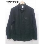 ◇ ato アトウ ウール 長袖 シャツ サイズ46 ブラック メンズ