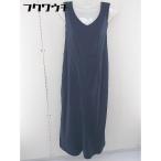 ◇ Andemiu アンデミュウ ノースリーブ オーバーオール　コンビネゾン サイズF ダークネイビー レディース