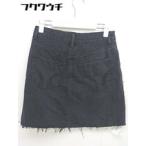 ショッピングホリスター ◇ HOLLISTER ホリスター カットオフ ミニ 台形 デニム スカート サイズW26 ダークグレー レディース