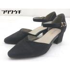 ◇ Oriental Traffic オリエンタルトラフィック アンクルストラップ サンダル シューズ サイズ38 ブラック レディース