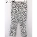 * JEANASIS Jeanasis цветочный принт талия резина flare pants размер M белый зеленый мульти- женский 