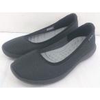 ◇ CROCS クロックス ラウンドトゥ フラットシューズ サイズW8 ブラック系 レディース