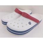 ◇ CROCS クロックス サンダル シューズ サイズM8 W10 ホワイト レッド ブルー系 メンズ