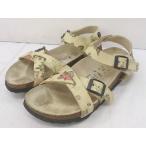 ◇ Papillio パピリオ BIRKENSTOCK ビルケンシュトック 花柄 サンダル シューズ サイズ24cm ベージュ系 レディース