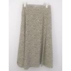 ◇ FREEDOM BY FREAK'S STORE ダルメシアン柄 ロング フレア スカート サイズF ベージュ ブラック レディース P