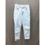 ショッピングzara ◇ 美品 ZARA ハイウエスト ノンストレッチ ウォッシュ加工 デニムパンツ サイズ36 ブルー レディース E