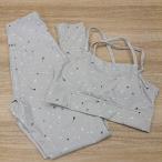 * emmiemi верх и низ в комплекте стрейч . накладка есть мульти- рисунок йога одежда размер 1 оттенок бежевого женский E