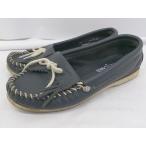 ◇ Minnetonka ミネトンカ 209 UNBEAD KILTY モカシン シューズ サイズ5 ダークグレー系 レディース P