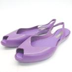 ◇ melissa オープントゥ ストラップ フラット パンプス サンダル サイズUS6 パープル レディース E