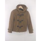 * HARE Hare простой длинный рукав Short полупальто "даффл коут" размер S темный оттенок бежевого мужской E