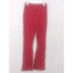 * Snap club зажим Club повреждение обработка ребра вязаный flare pants размер F красный женский E