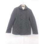 * URBAN RESEARCH DOORS стеганое полотно шерсть . длинный рукав пальто размер 38 темно-серый серия мужской P