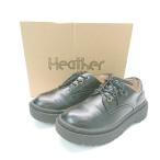 * Heather Heather толщина низ обувь шнур симпатичный раунд tu Loafer размер M черный женский E